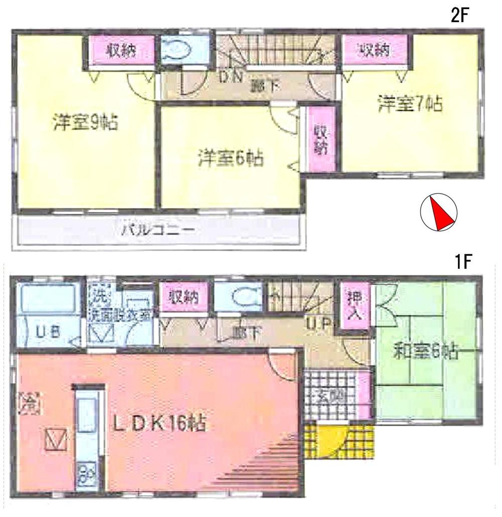 Floor plan. 19,400,000 yen, 4LDK, Land area 178.81 sq m , Building area 105.99 sq m