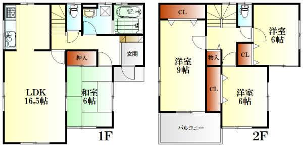 Floor plan. 19,800,000 yen, 4LDK, Land area 200.19 sq m , Building area 105.99 sq m