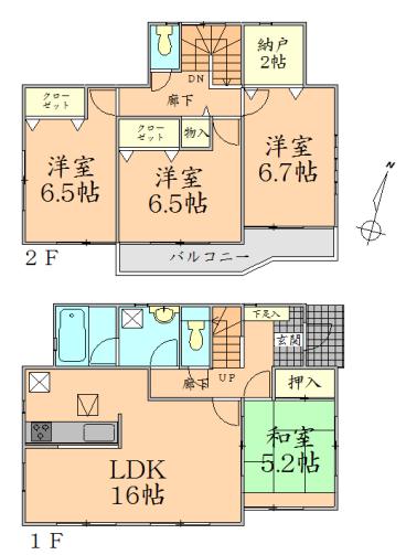Floor plan. 17,900,000 yen, 4LDK + S (storeroom), Land area 182.18 sq m , Building area 100.43 sq m