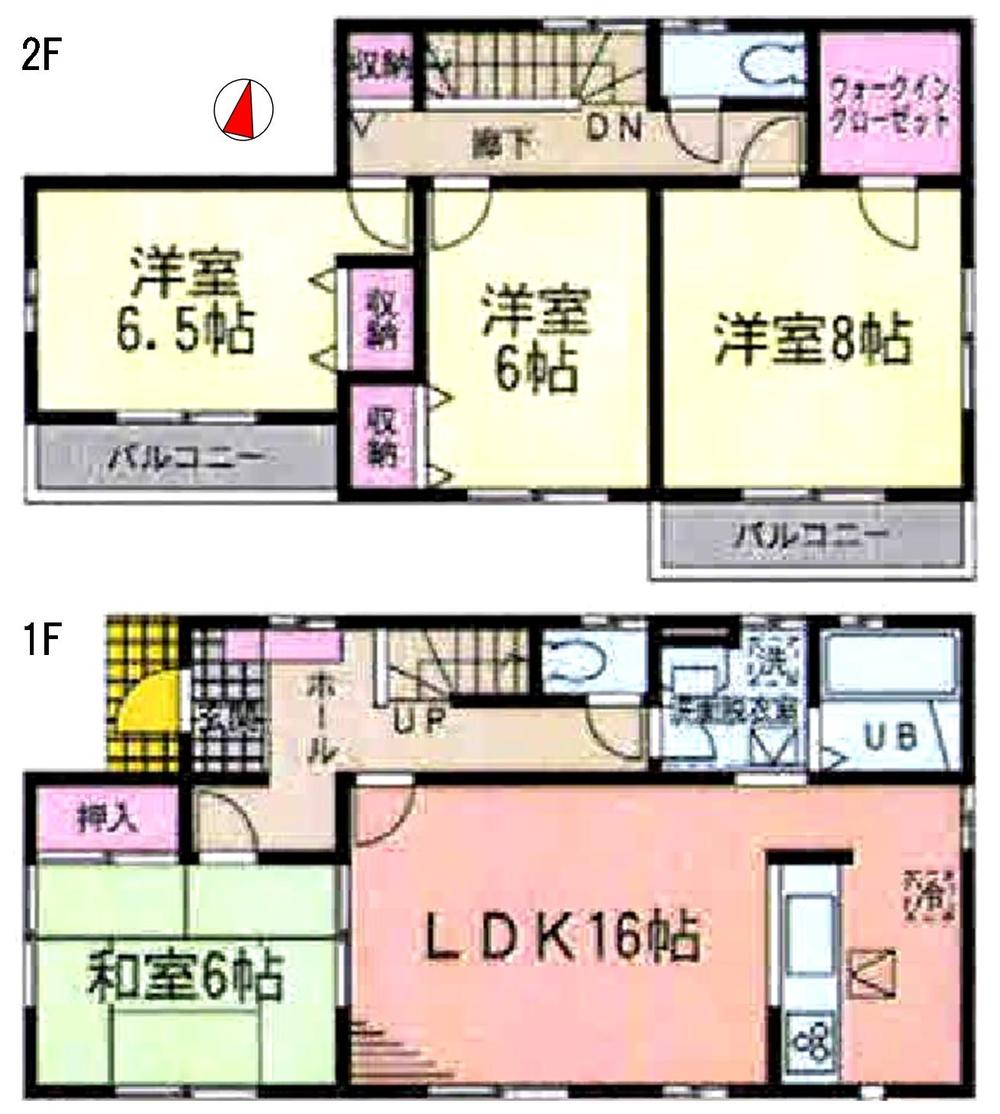 Floor plan. 21.5 million yen, 4LDK, Land area 180.23 sq m , Building area 105.99 sq m