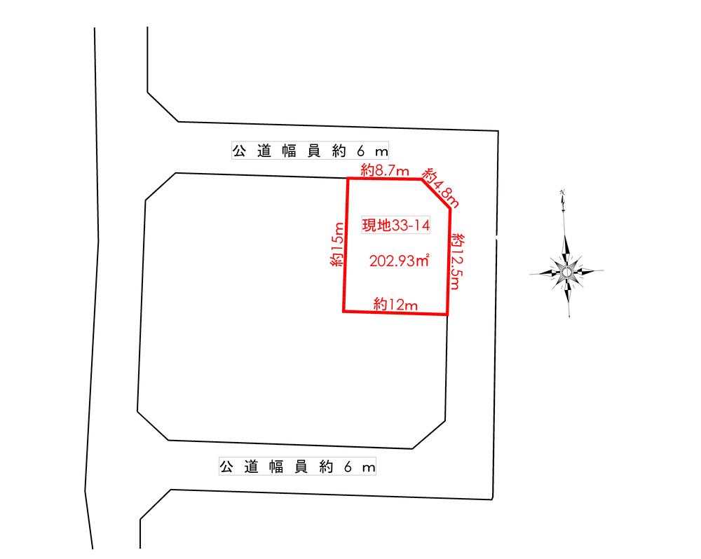 Compartment figure. Land price 5.9 million yen, Land area 202.93 sq m