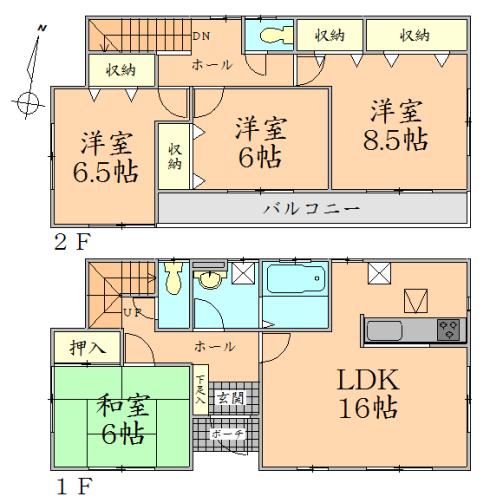 Floor plan. 21.1 million yen, 4LDK, Land area 191.76 sq m , Building area 105.99 sq m