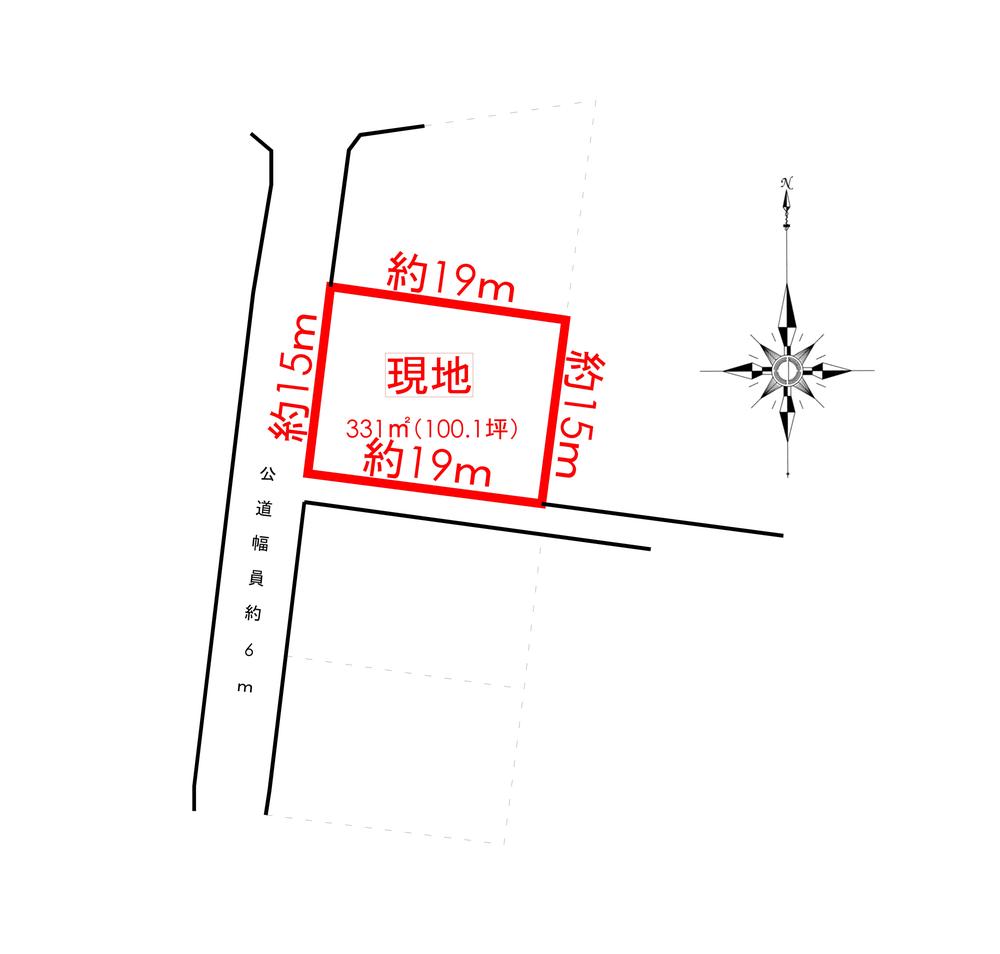 Compartment figure. Land price 3.3 million yen, Land area 331 sq m