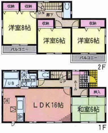 Floor plan. (10 Building), Price 19,800,000 yen, 4LDK, Land area 180.65 sq m , Building area 105.99 sq m