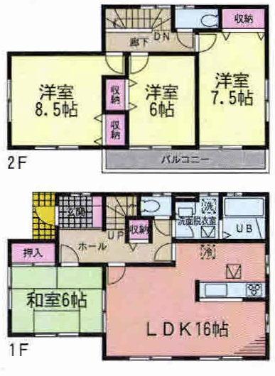 Floor plan. (15 Building), Price 19,800,000 yen, 4LDK, Land area 175.29 sq m , Building area 105.15 sq m