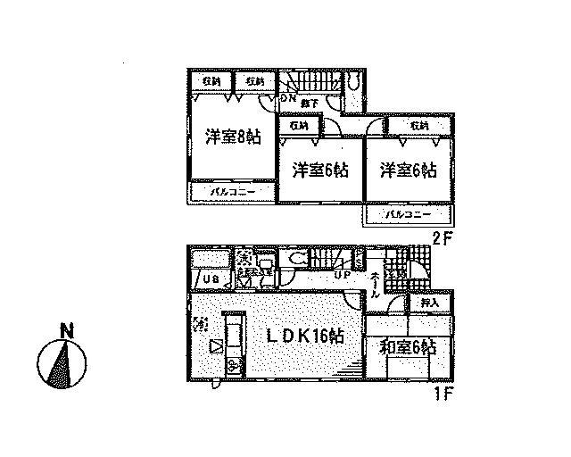 Floor plan. (10 Building), Price 19,800,000 yen, 4LDK, Land area 180.65 sq m , Building area 105.99 sq m