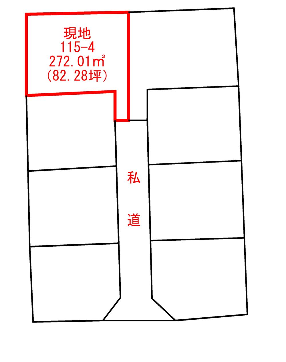 Compartment figure. Land price 6.5 million yen, Land area 272.01 sq m