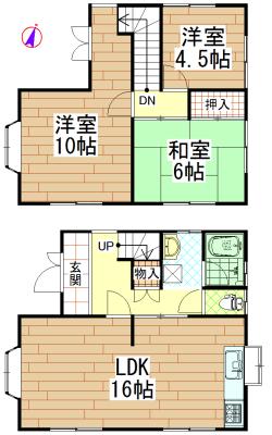 Floor plan. 15.8 million yen, 3LDK, Land area 167.25 sq m , Building area 84.02 sq m