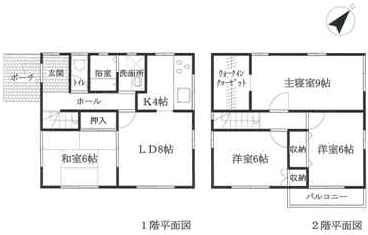 Floor plan. 13.8 million yen, 4LDK, Land area 191.67 sq m , Building area 95.08 sq m 4LDK + WIC Reform is settled