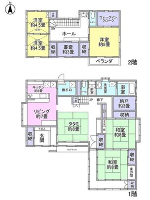 Floor plan. ● building area 189.68 sq m (57.37 square meters)