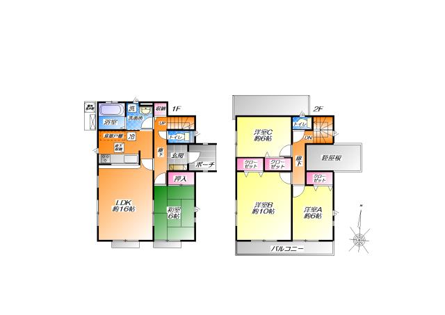 Floor plan. (9 Building), Price 21,800,000 yen, 4LDK, Land area 182.84 sq m , Building area 104.33 sq m