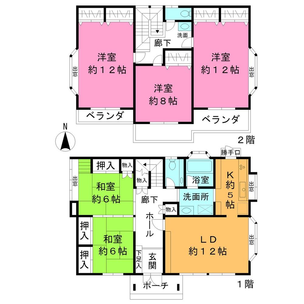 Floor plan. 22,800,000 yen, 5LDK, Land area 236.49 sq m , Building area 152.36 sq m