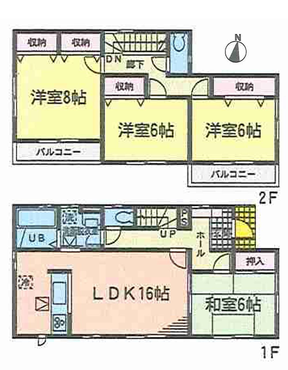 Floor plan. (10 Building), Price 19,800,000 yen, 4LDK, Land area 180.65 sq m , Building area 105.99 sq m