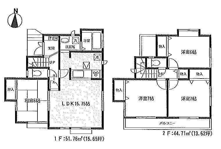 Floor plan. 17.8 million yen, 4LDK, Land area 115.61 sq m , Building area 96.46 sq m 2 Building