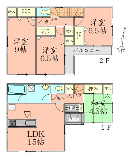Floor plan. 18.9 million yen, 4LDK, Land area 184.19 sq m , Building area 98.01 sq m