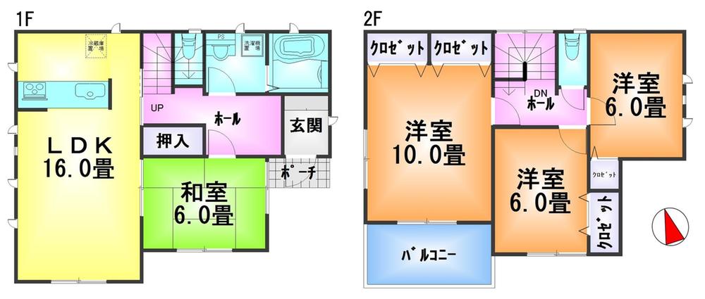 Floor plan. 19,800,000 yen, 4LDK, Land area 200.8 sq m , Building area 105.99 sq m