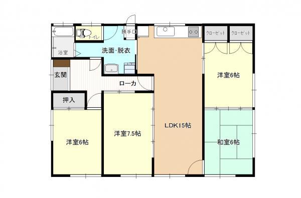 Floor plan. 14.8 million yen, 4LDK, Land area 261.74 sq m , Building area 98.93 sq m