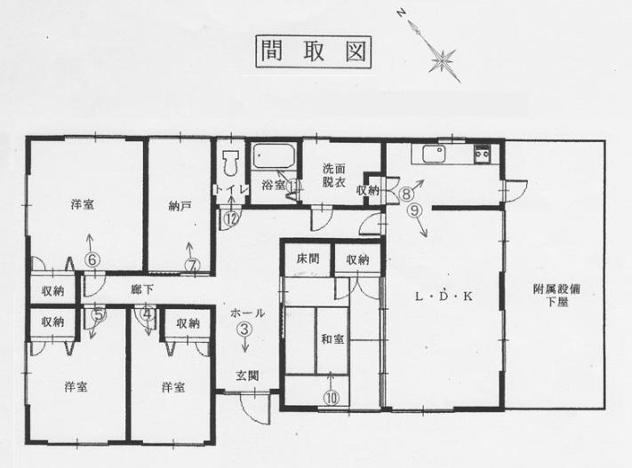 Floor plan. 9.8 million yen, 4LDK + S (storeroom), Land area 326 sq m , Building area 105.14 sq m