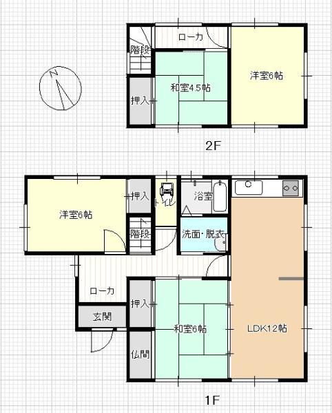 Floor plan. 9.9 million yen, 3LDK, Land area 718.22 sq m , Building area 91.36 sq m LDK is spacious with 12 Pledge