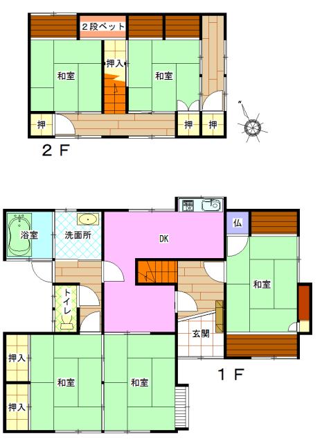 Floor plan. 5.8 million yen, 5DK, Land area 163.6 sq m , Building area 120.75 sq m