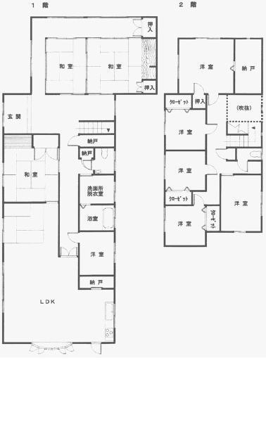Floor plan. 18.9 million yen, 9LDK, Land area 855.14 sq m , Building area 257.66 sq m