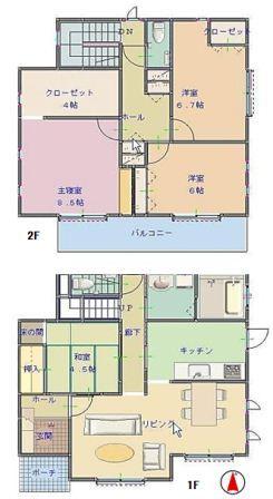 Floor plan. 35,800,000 yen, 4LDK, Land area 167.58 sq m , Building area 117.58 sq m