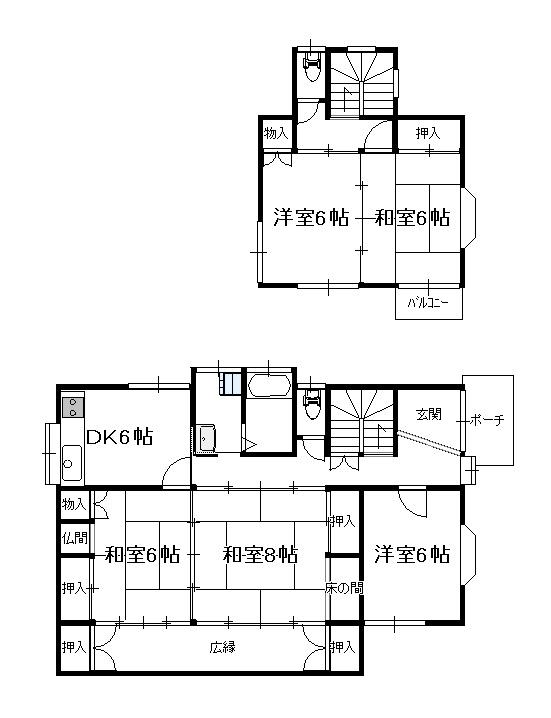 Floor plan. 9.7 million yen, 5DK, Land area 214.63 sq m , Building area 121.86 sq m