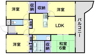 Floor plan. 4LDK, Price 16 million yen, Occupied area 78.05 sq m , Balcony area 15.11 sq m