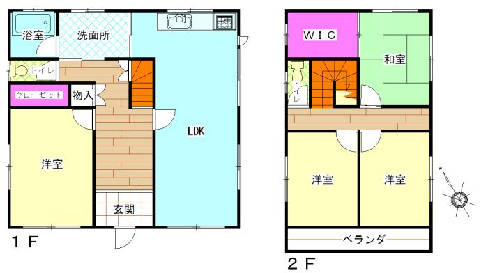 Floor plan. 19,400,000 yen, 4LDK + S (storeroom), Land area 186.31 sq m , Building area 125.2 sq m
