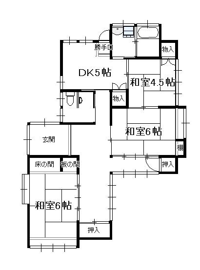 Floor plan. 11,840,000 yen, 3DK, Land area 313.29 sq m , Building area 74.68 sq m