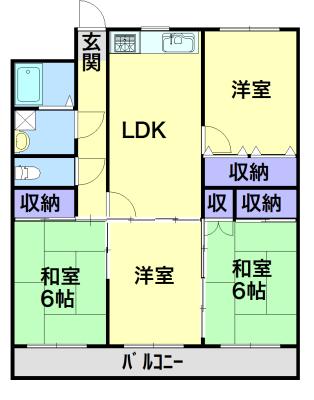 Floor plan. 4DK, Price 8 million yen, Occupied area 75.44 sq m