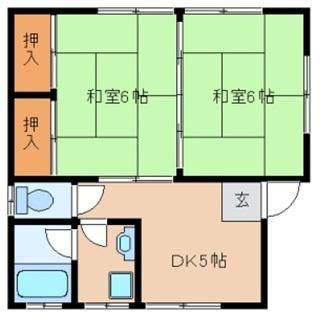Floor plan. 12 million yen, 2DK, Land area 227.98 sq m , Building area 41.51 sq m