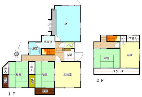 Floor plan. 15.8 million yen, 5DK, Land area 210.83 sq m , Building area 112.21 sq m
