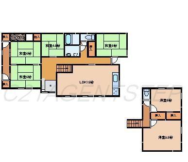 Floor plan. 16.8 million yen, 6LDK, Land area 273 sq m , Building area 140.12 sq m