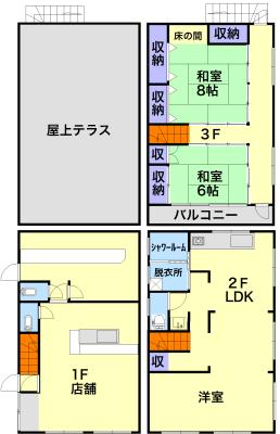 Floor plan. 8 million yen, 4LDK, Land area 118.58 sq m , Building area 201.5 sq m