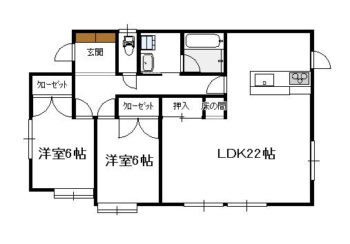 Floor plan. 14.8 million yen, 2LDK, Land area 183.71 sq m , Building area 79.65 sq m