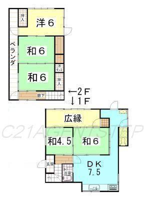 Floor plan. 10.8 million yen, 5DK, Land area 164 sq m , Building area 113.11 sq m