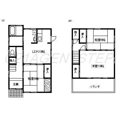 Floor plan. 10.5 million yen, 3LDK, Land area 76.81 sq m , Building area 73.73 sq m