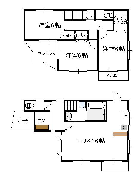 Floor plan. 18.9 million yen, 3LDK, Land area 131.12 sq m , Building area 100.05 sq m