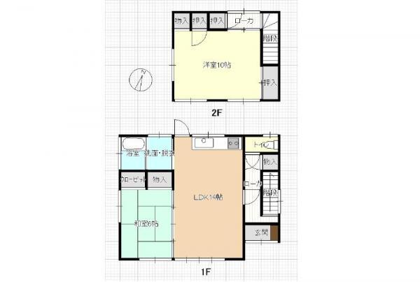 Floor plan. 12.9 million yen, 2LDK, Land area 125.62 sq m , 2LDK ample in the building area 75.35 sq m husband and wife