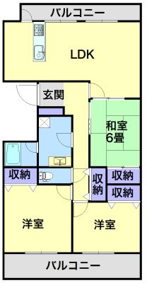 Floor plan. 3LDK, Price 10.8 million yen, Occupied area 77.87 sq m , Balcony area 20.51 sq m