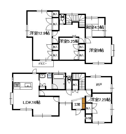 Floor plan. 21 million yen, 3LDK + S (storeroom), Land area 201.28 sq m , Building area 139.93 sq m