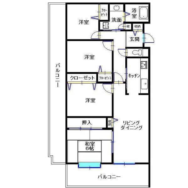 Floor plan. 4LDK, Price 18.5 million yen, Occupied area 83.49 sq m 4LDK