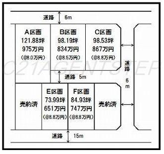 Compartment figure. Land price 6.51 million yen, Land area 242.24 sq m