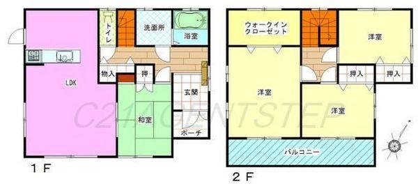 Floor plan. 12.9 million yen, 4LDK, Land area 165.31 sq m , Building area 125.02 sq m