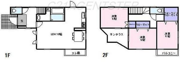 Floor plan. 18.9 million yen, 3LDK, Land area 131.12 sq m , Building area 100.05 sq m