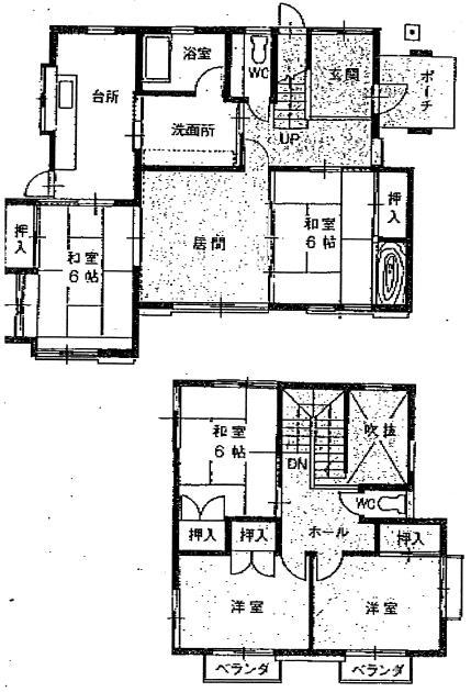 Floor plan. 22,800,000 yen, 6K, Land area 286.4 sq m , Building area 113.98 sq m