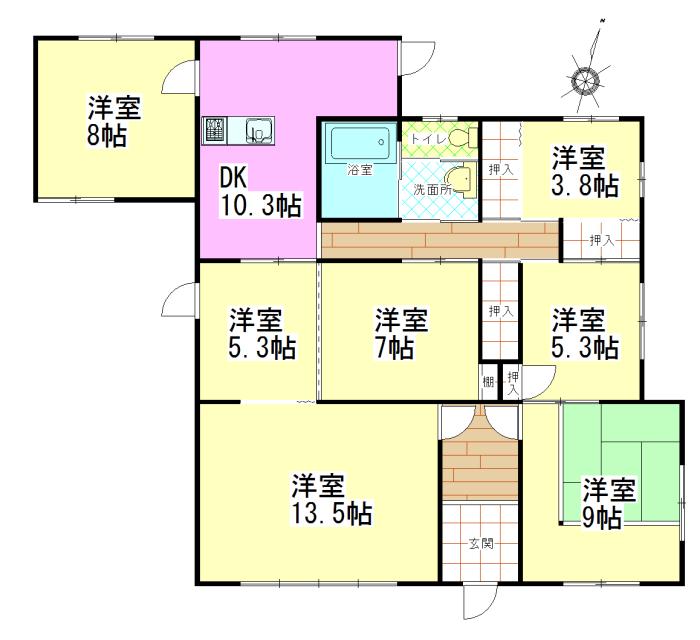Floor plan. 12.3 million yen, 7DK, Land area 319.55 sq m , Building area 138.99 sq m
