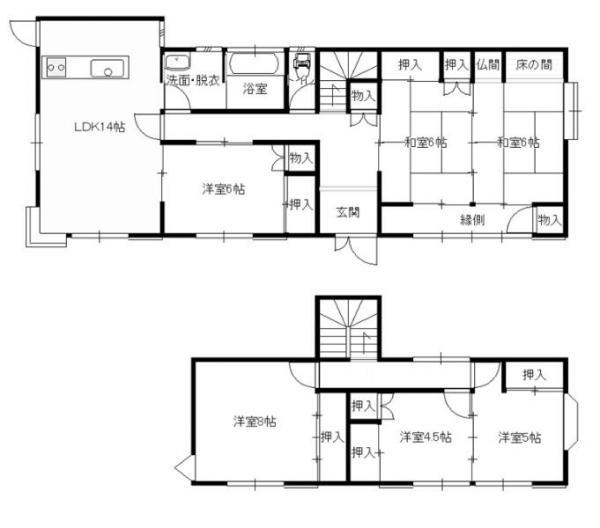 Floor plan. 9.9 million yen, 6LDK, Land area 331.89 sq m , Building area 142.59 sq m