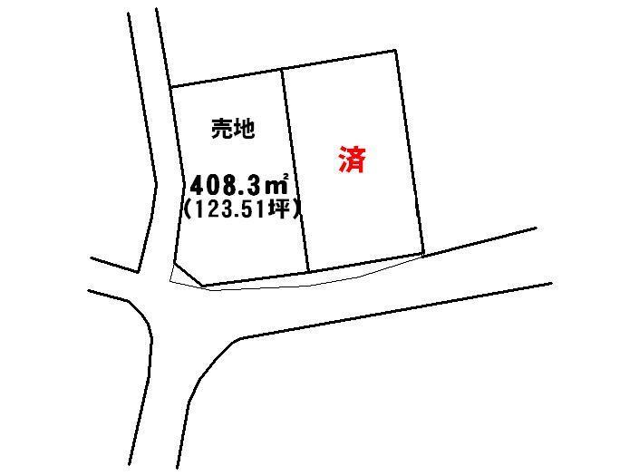 Compartment figure. Land price 9.26 million yen, Land area 408.3 sq m